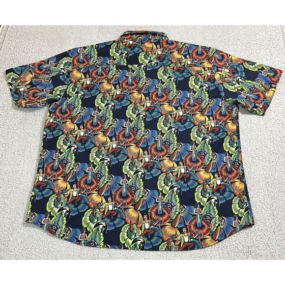 RSVLTS Shirt Mens 3XL Tom Ace Ventura Short Sleeve Movie Hawaiian Roosevelts - Picture 11 of 11